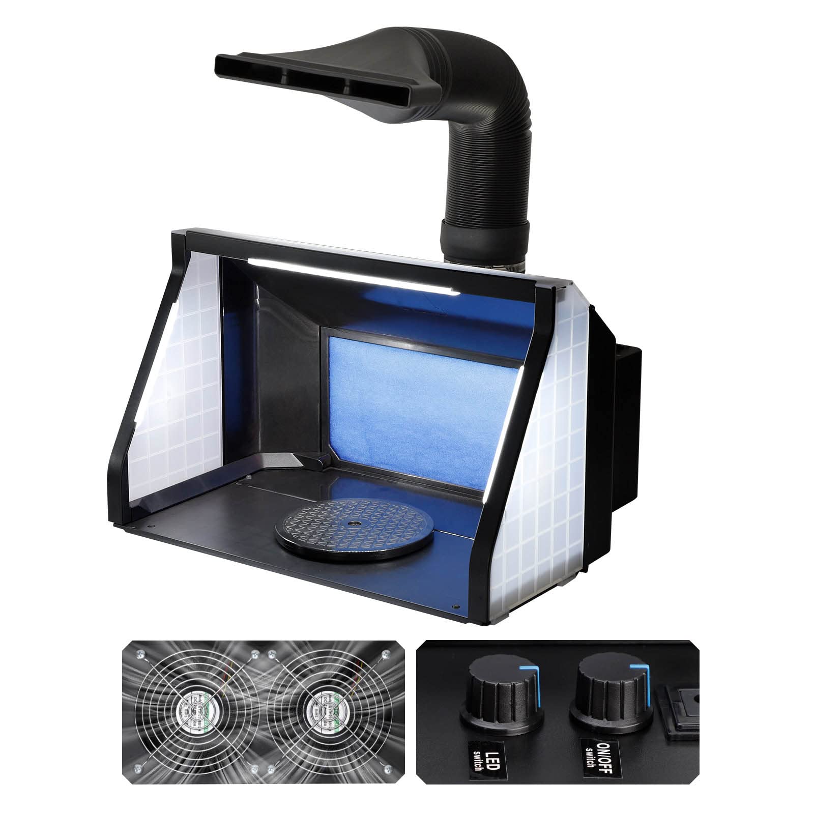 Amazon.co.jp: urlife 塗装スプレーブース LED照明ライト 2基パワフル