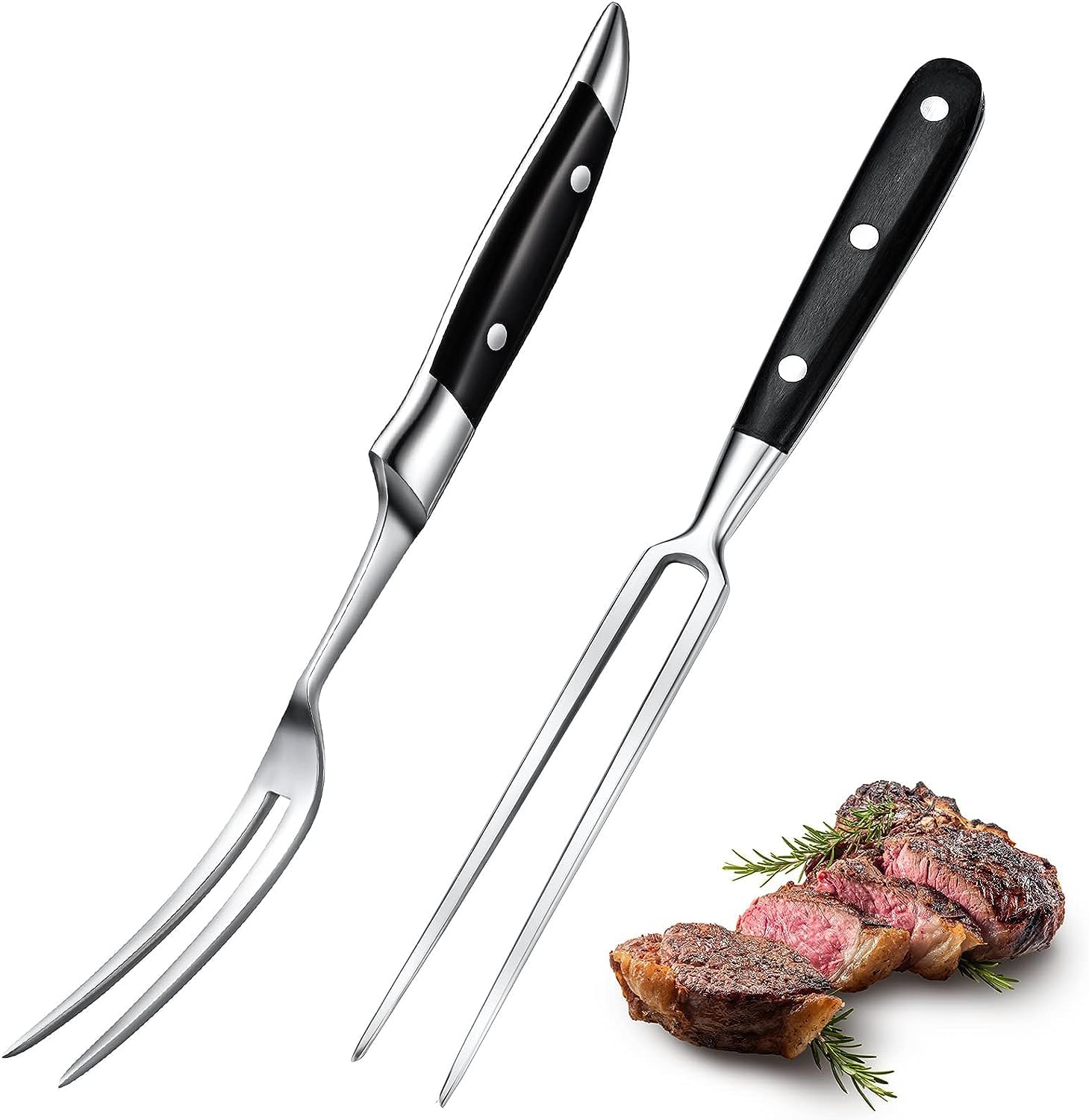 Amazon.co.jp: カービングフォーク ミートフォーク 2ピース ステンレス