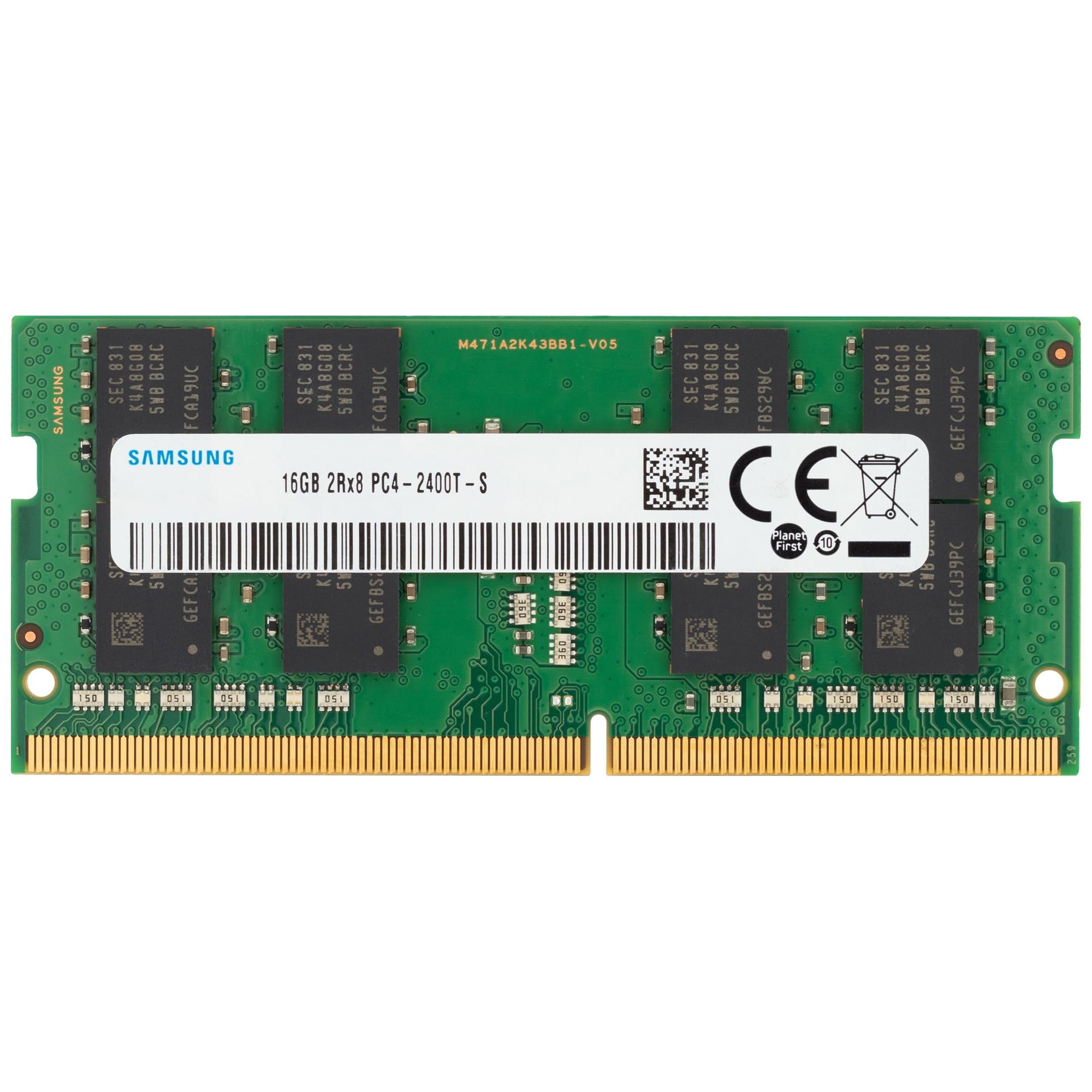 Samsung 16GB DDR4 2400MHz PC4-19200 (PC4-2400T) CL17 SODIMM 2Rx8