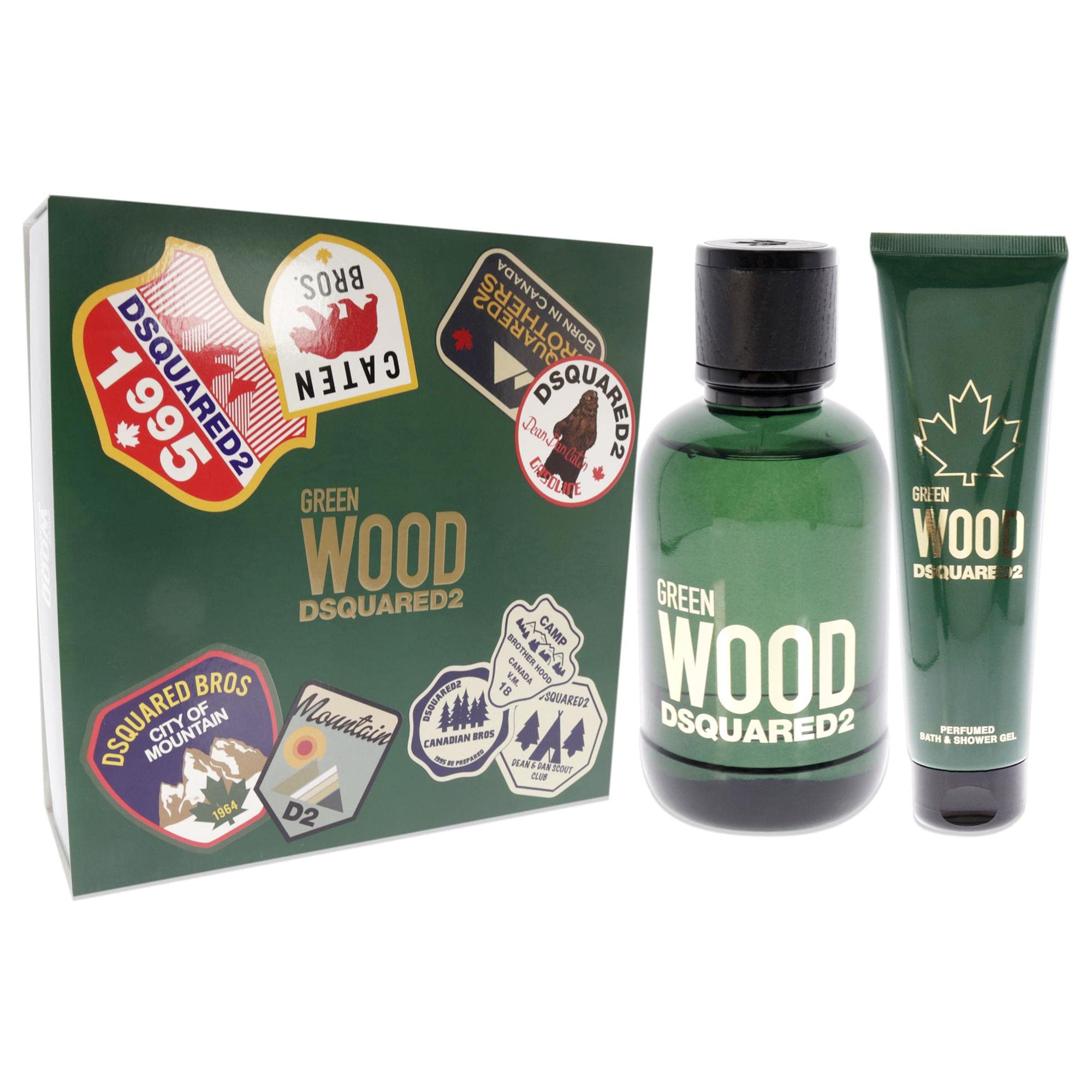 Amazon.com : Dsquared2 Green Wood Men 3.4oz EDT Spray, 5.0oz Bath