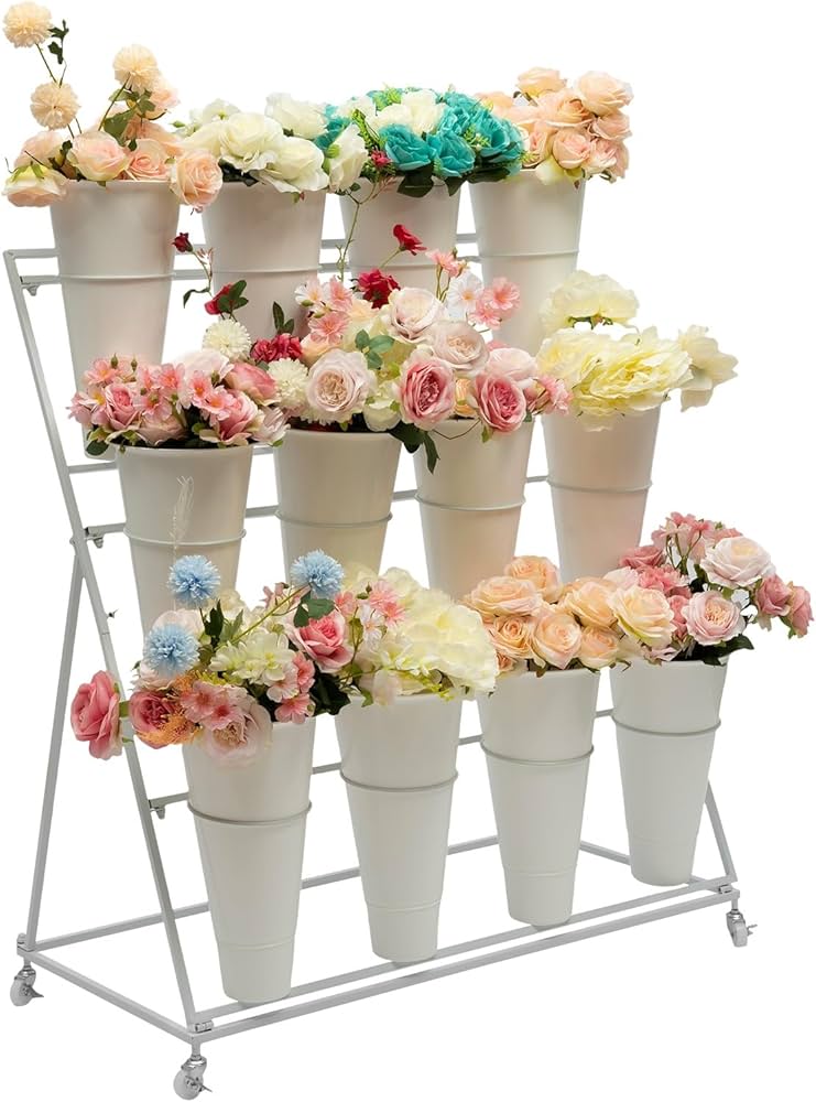 Amazon.com: Benediction Life Flower Display Stand With Wheels,3