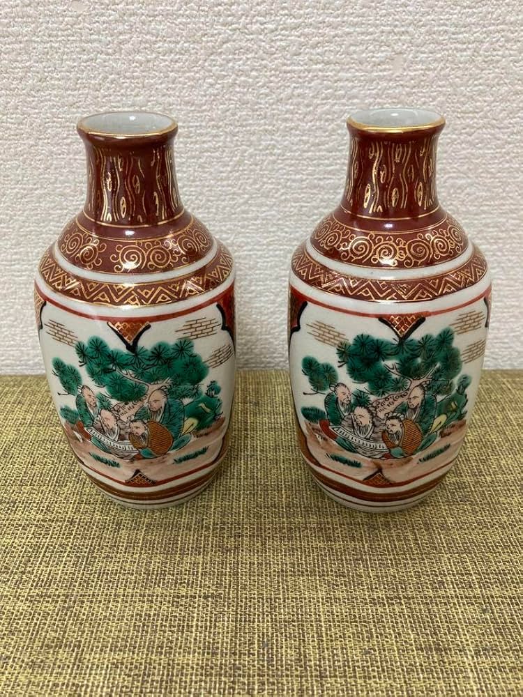 Amazon.co.jp: 九谷焼 九谷庄三 徳利 陶器 2点 : ホーム＆キッチン