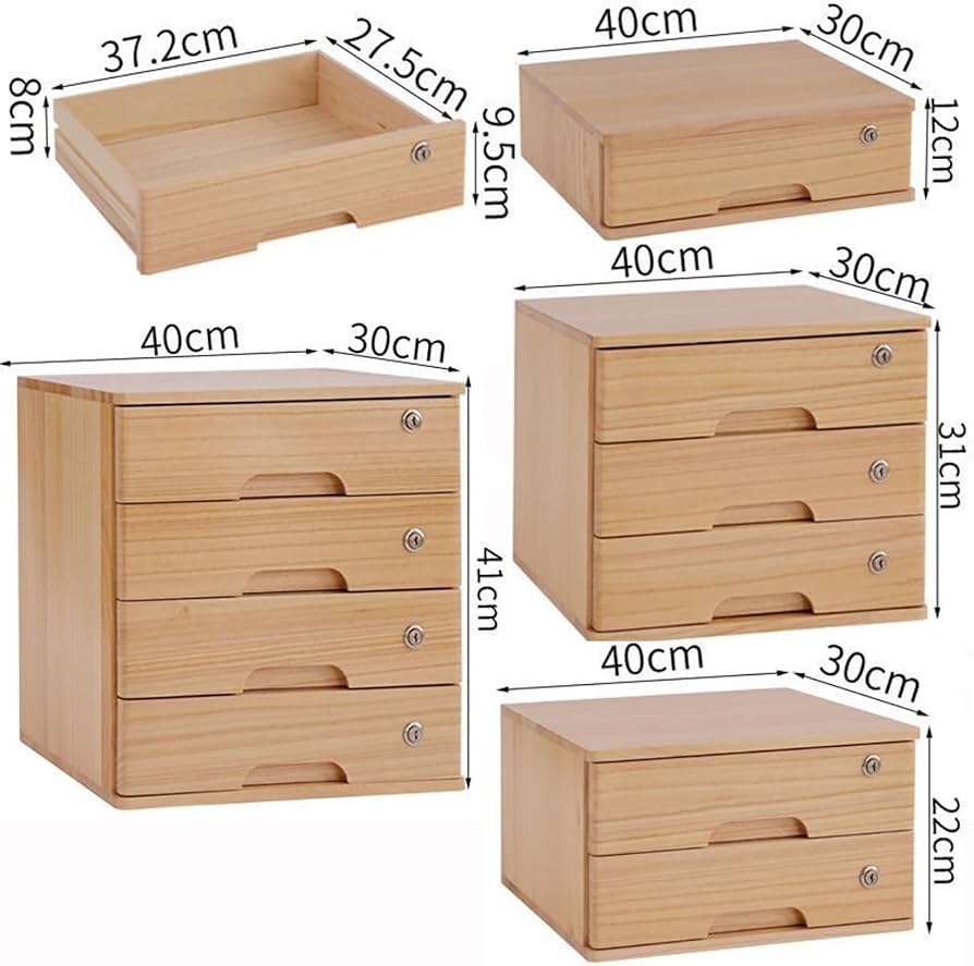 Amazon.co.jp: 収納ボックス 鍵付き 卓上収納 引き出し 木製 収納