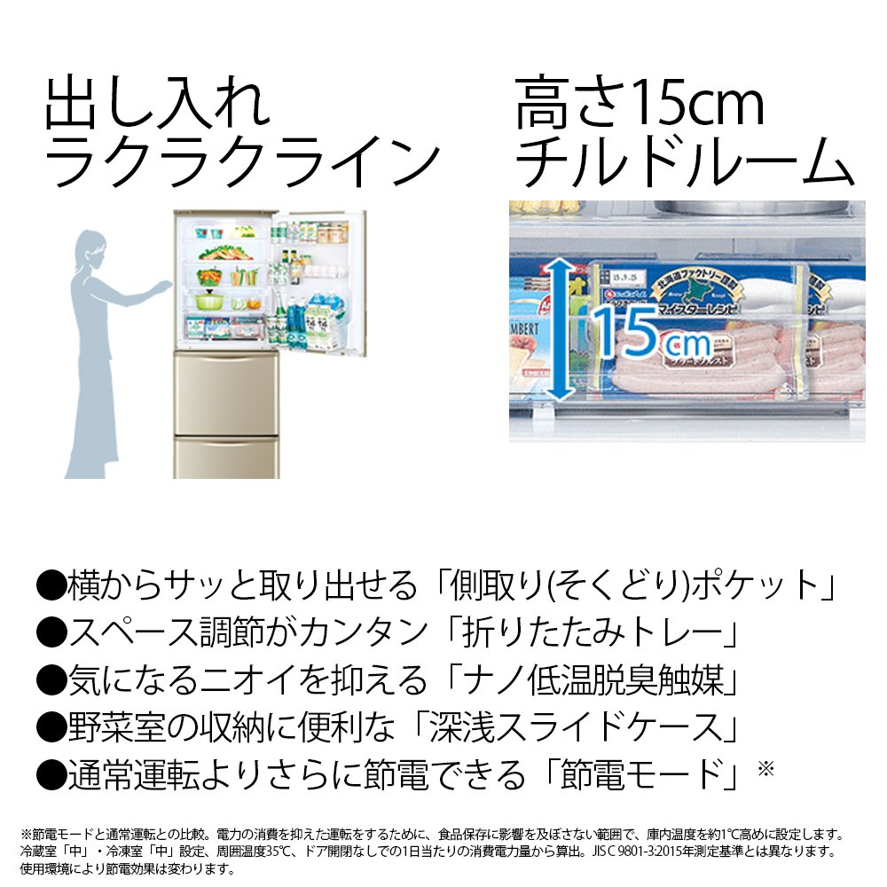 Amazon | シャープ SHARP 冷蔵庫(幅60cm) 350L どっちもドア 3ドア SJ