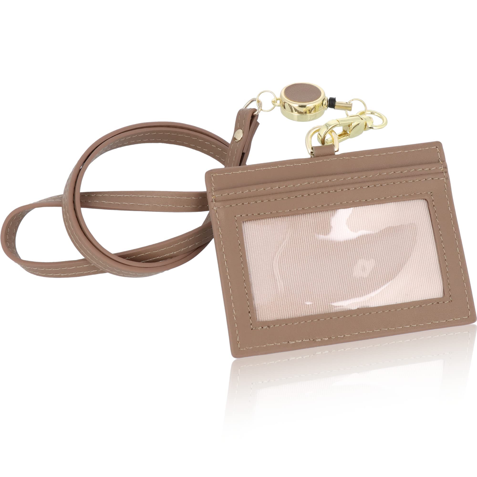 Amazon.co.jp: 【両面クリアーの上質本革IDケース】 [Mont Solaire] ID