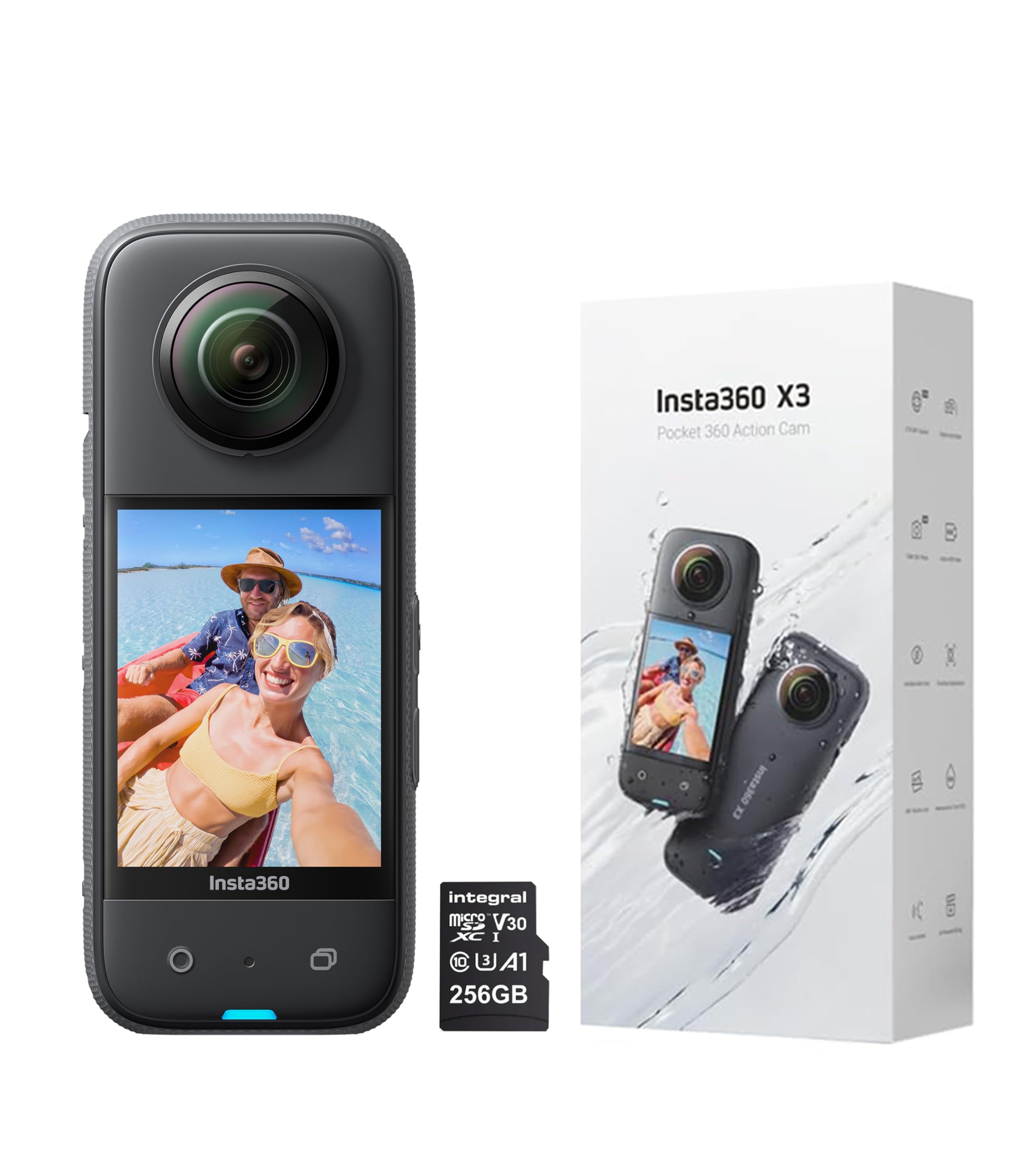 Insta360 X3-360 Grad wasserdichte Action-Kamera mit 1/2 Zoll
