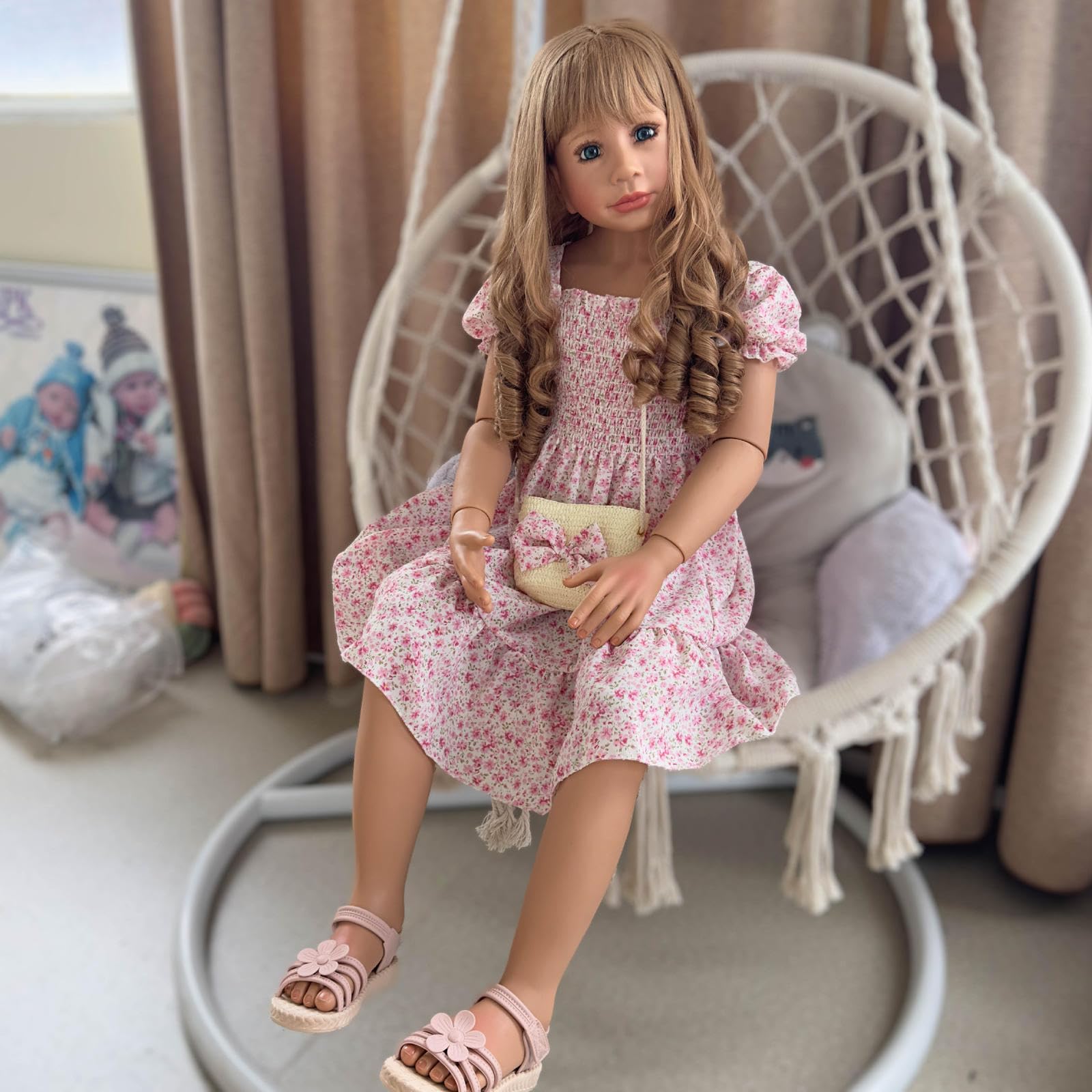 Amazon.co.jp: 120cm リボーンドール 女の赤ちゃん、ヘビーシリコン