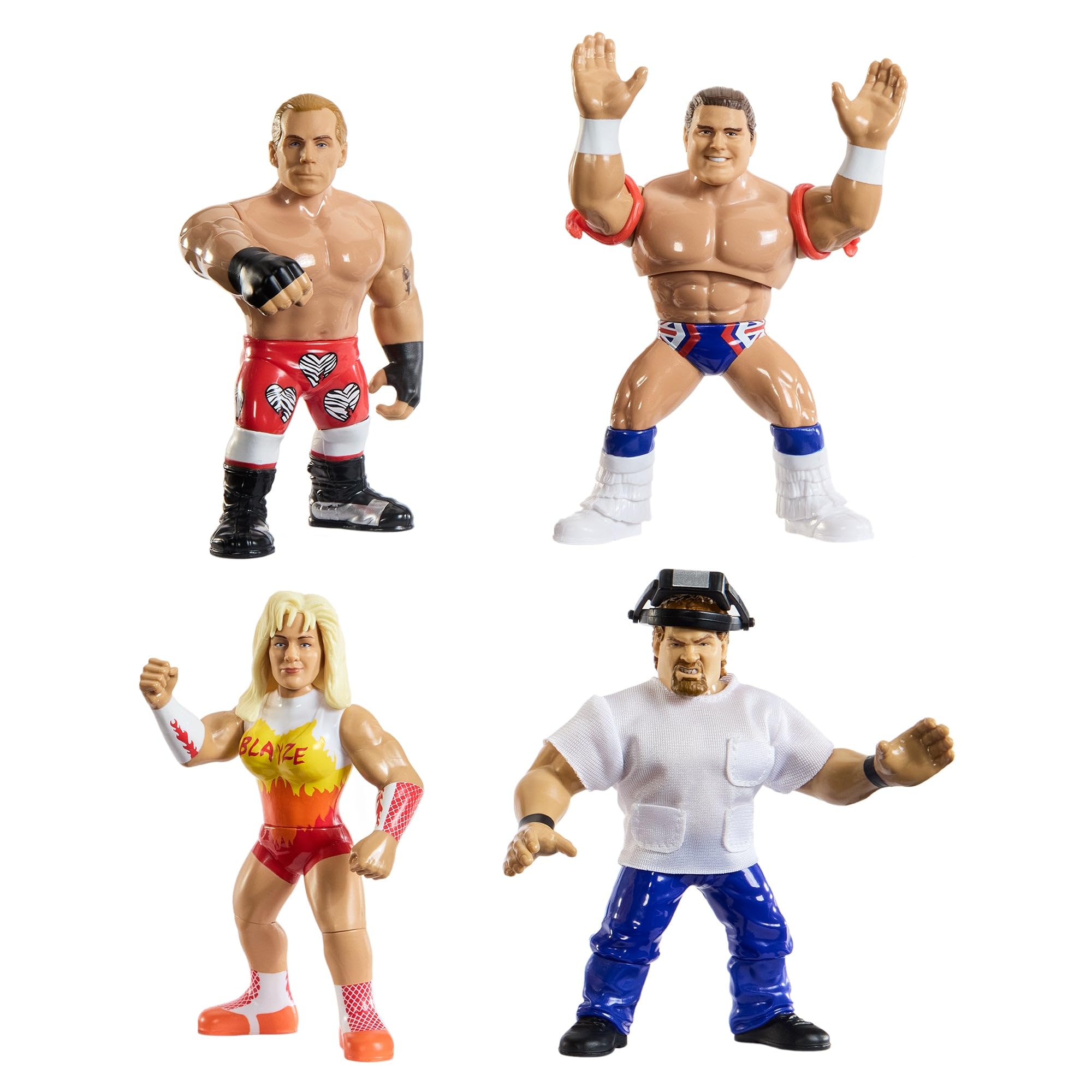 Amazon.com: WWE Retro Action Figure 4-Pack Bundle Including