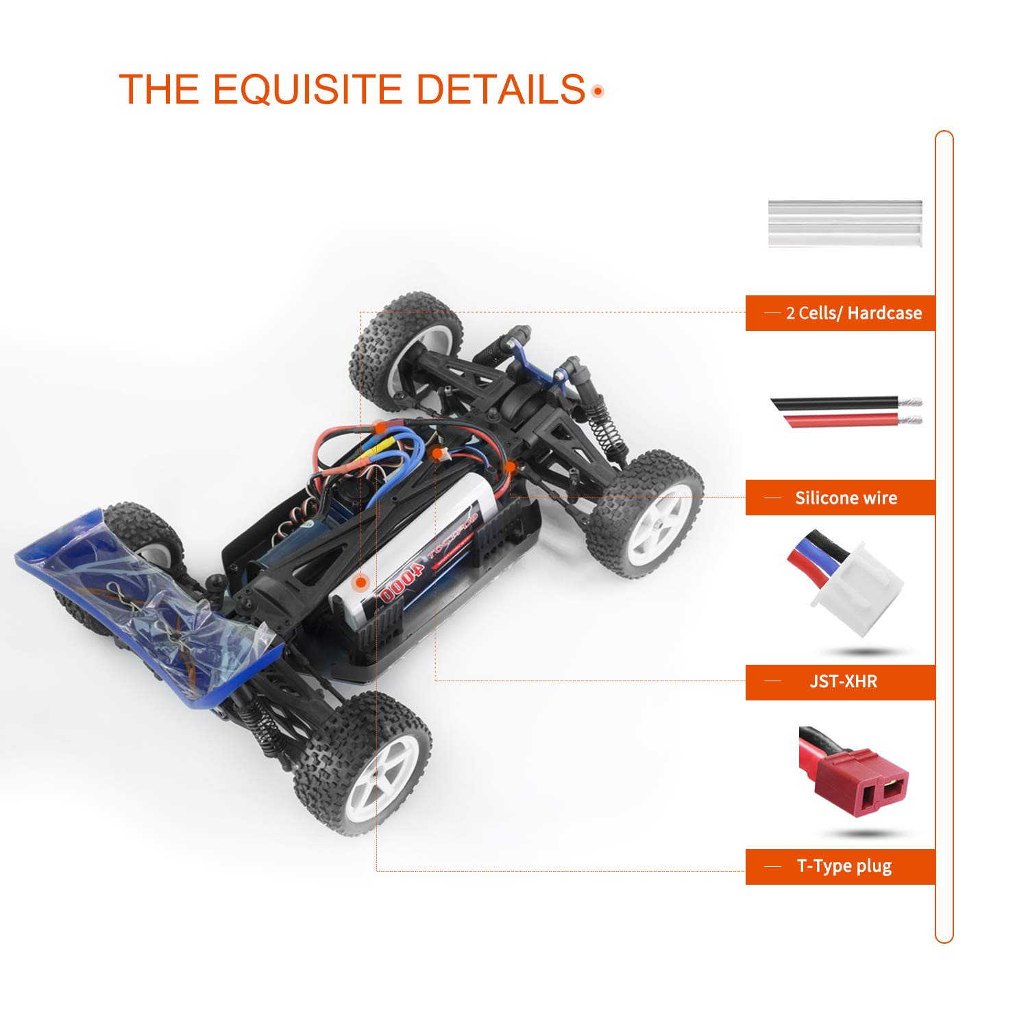 Amazon | GARTPOT 7.4V 4000mAh 50C 2S RC リポバッテリーハードケース