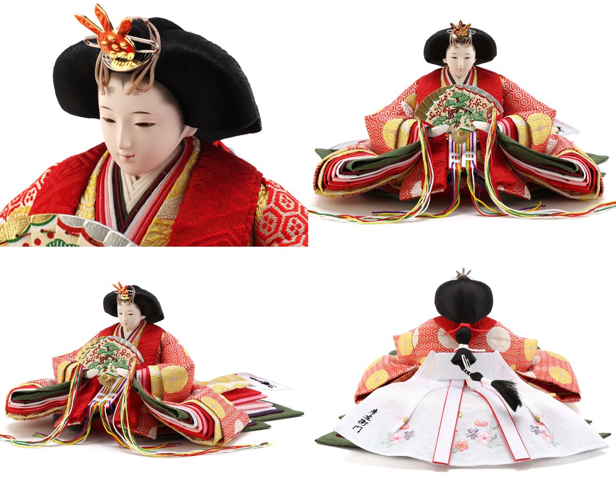 Amazon.co.jp: 雛人形ひな人形 雛 コンパクト収納飾り 親王飾り 彦