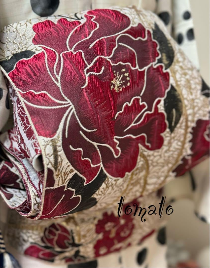 大人兵児帯【シャクヤク紅】【イチョウ】 のセット 大人兵児帯