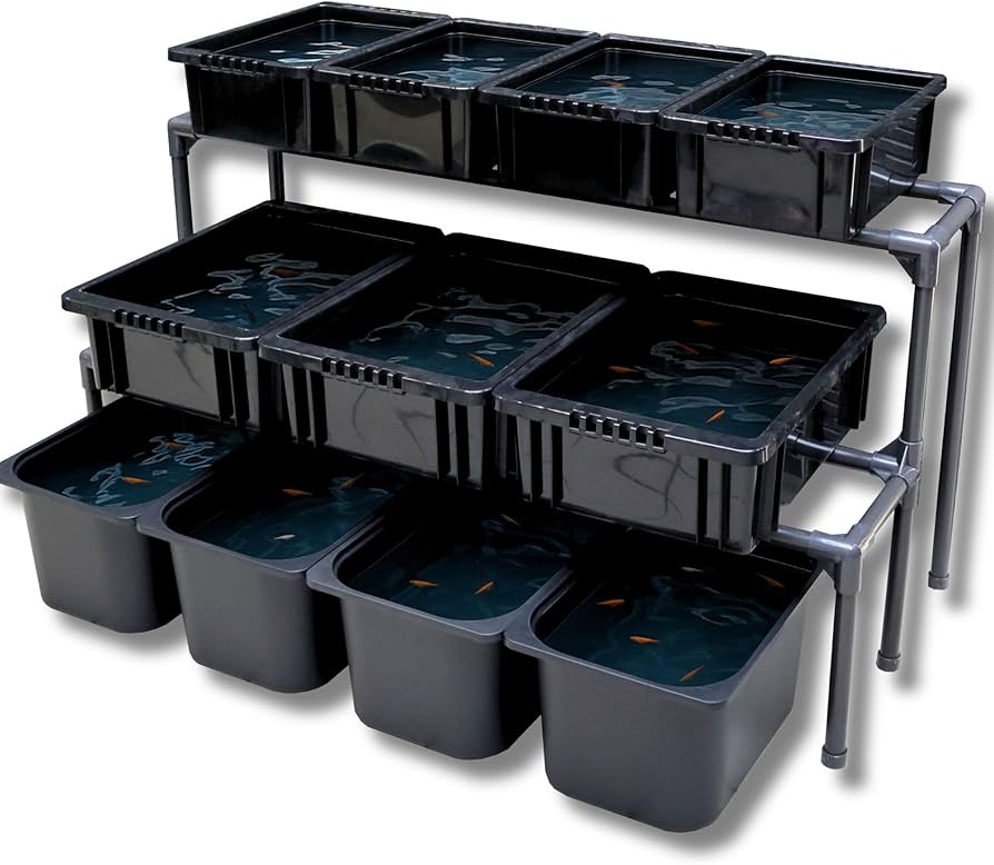 Amazon.co.jp: メダカ飼育ラックR28 2段 屋外用 内面防錆パイプ採用