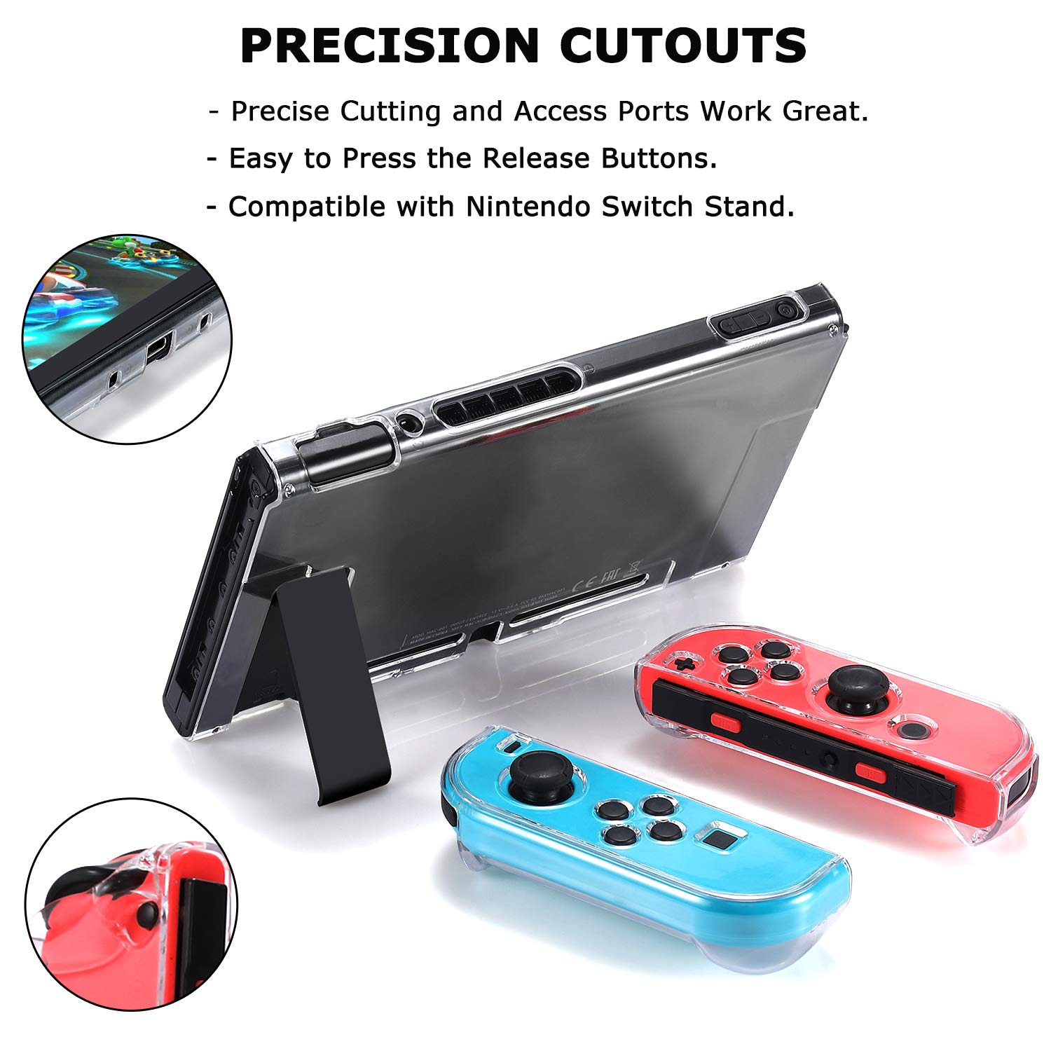 Amazon.co.jp: Tasikar Nintendo Switch用カバー 分離したの透明な