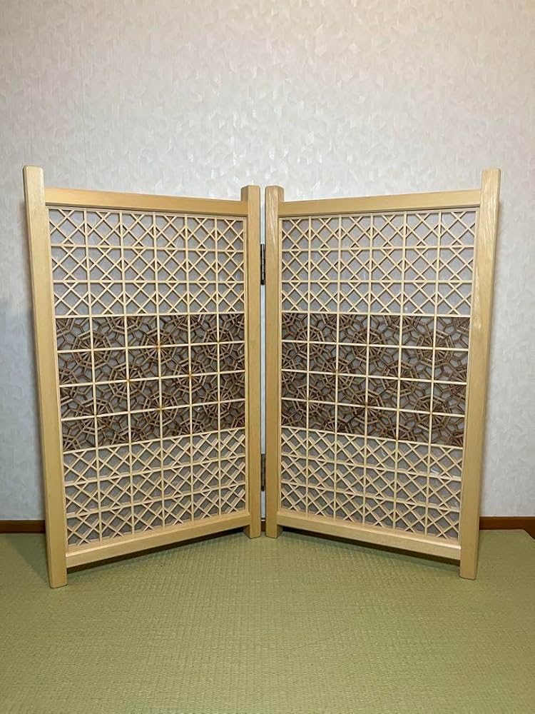 Amazon.co.jp: 組子 組子細工 衝立 パーテーション 伝統工芸品