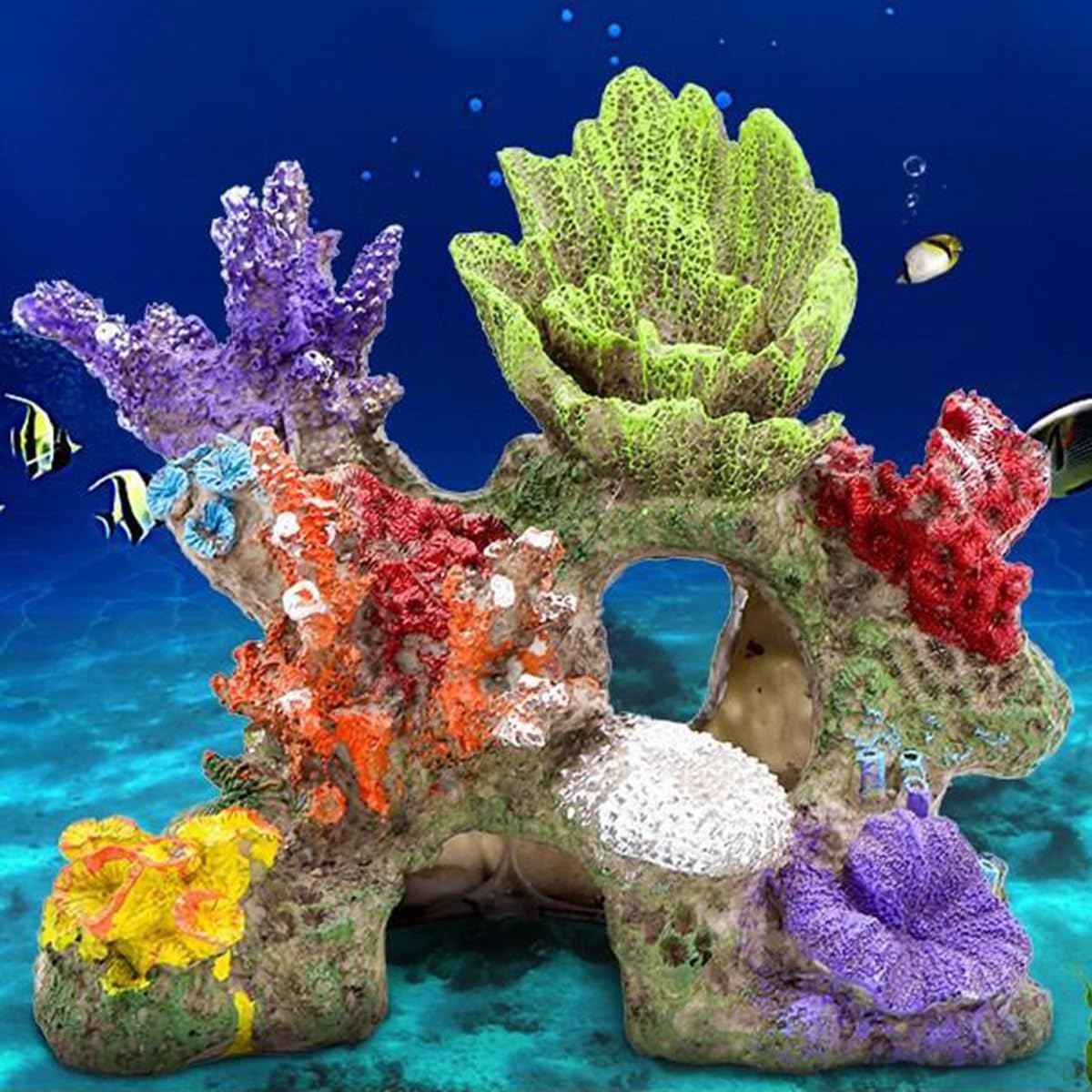 Amazon | 水槽 オブジェ 石 岩 熱帯魚 隠れ家 可愛い 珊瑚 人工サンゴ