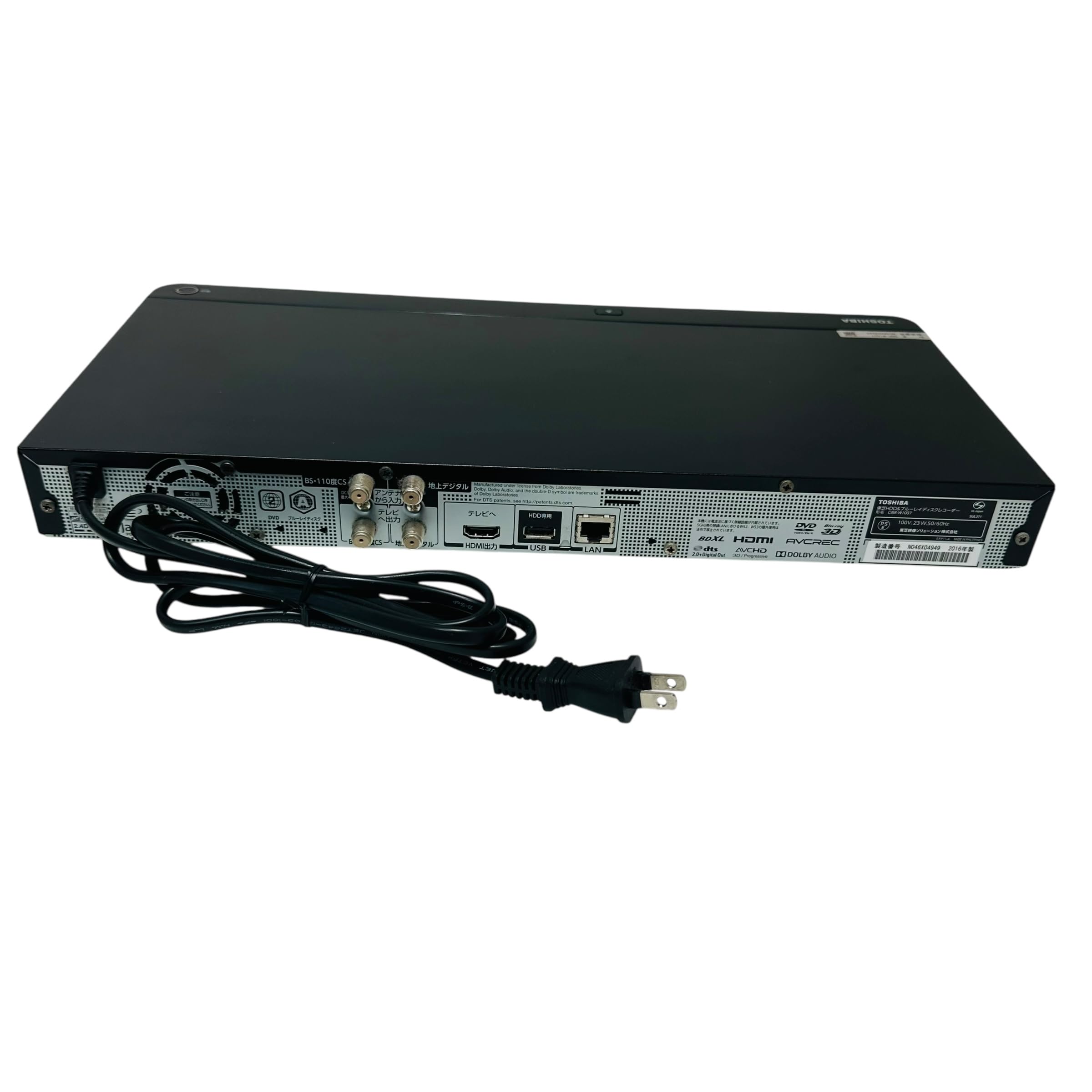 Amazon.co.jp: Toshiba DBR-W1007 1TB HDD/2 Tuner 3D Compatible Blu