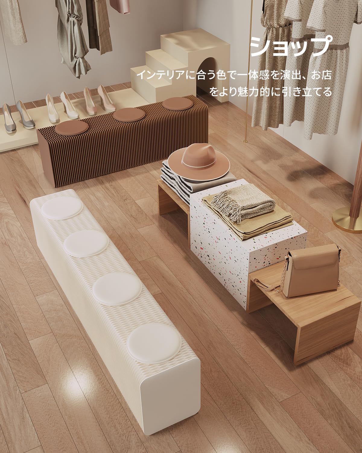 Amazon｜ペーパーベンチ ダイニングベンチ 多機能折り畳み式ペーパー