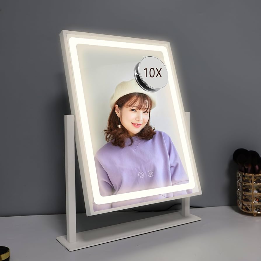 Amazon.co.jp: AMZTOLIFE 女優ミラー LEDライト付き 大きい ハリウッド