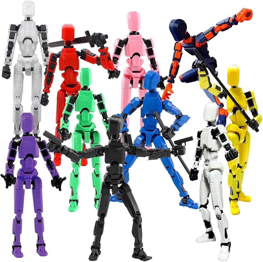 Amazon.com: BVVLI T13 Action Figure Set, 10PCS Robot 3D Printed
