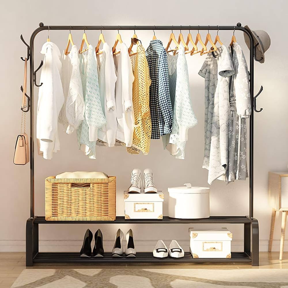 Amazon｜ハンガーラック 幅110cm 耐荷重30kg スリム 省スペース 頑丈