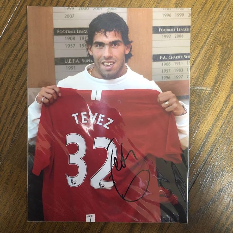 カルロス・テベス サイン入り写真 額縁入り 証明書付き カルロス
