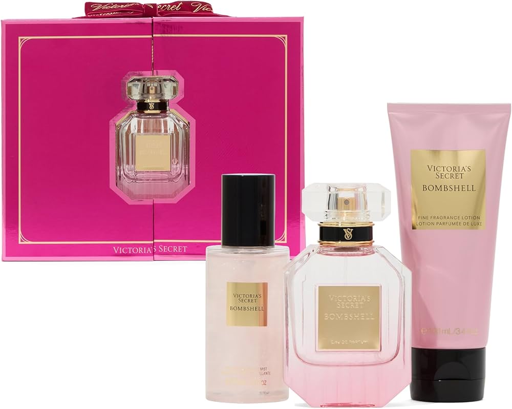 Victoria's Secret Bombshell 3 Piece Luxe Fragrance Gift Set: 1.7