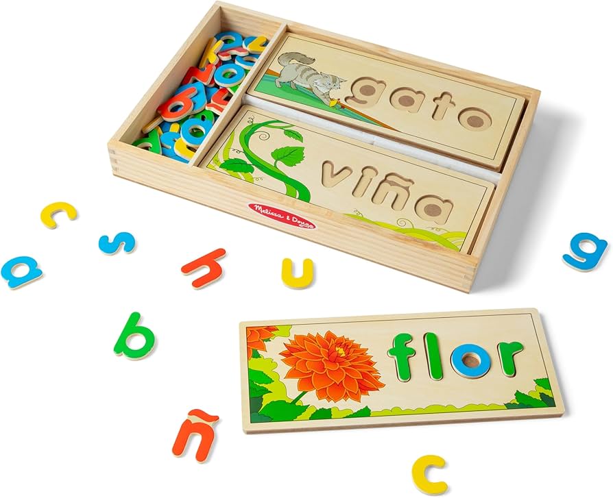 Amazon.com: Melissa & Doug Spanish See & Spell Educational