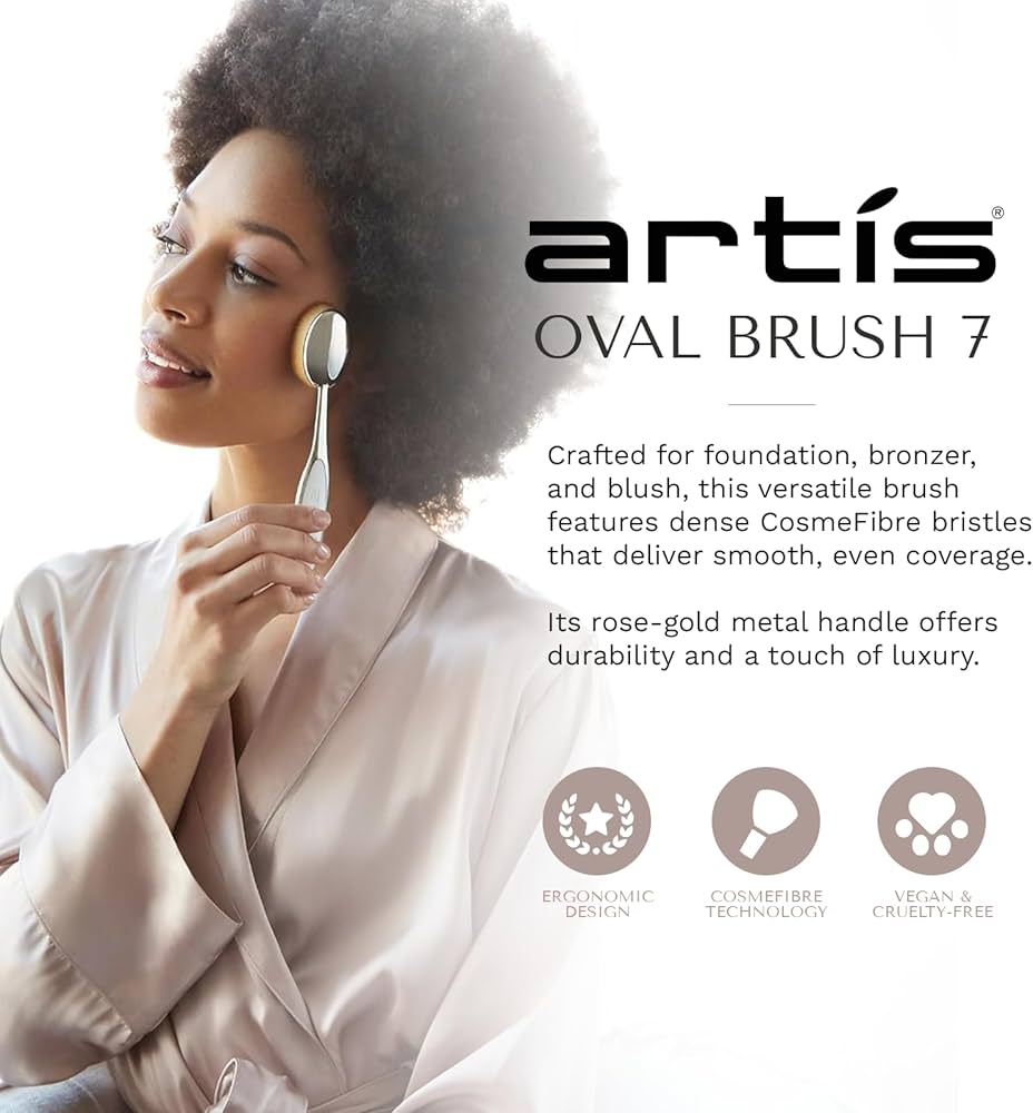 Amazon.com: Artis Elite Oval Brush 7 - Mirror, 1 Pc Makeup Brush