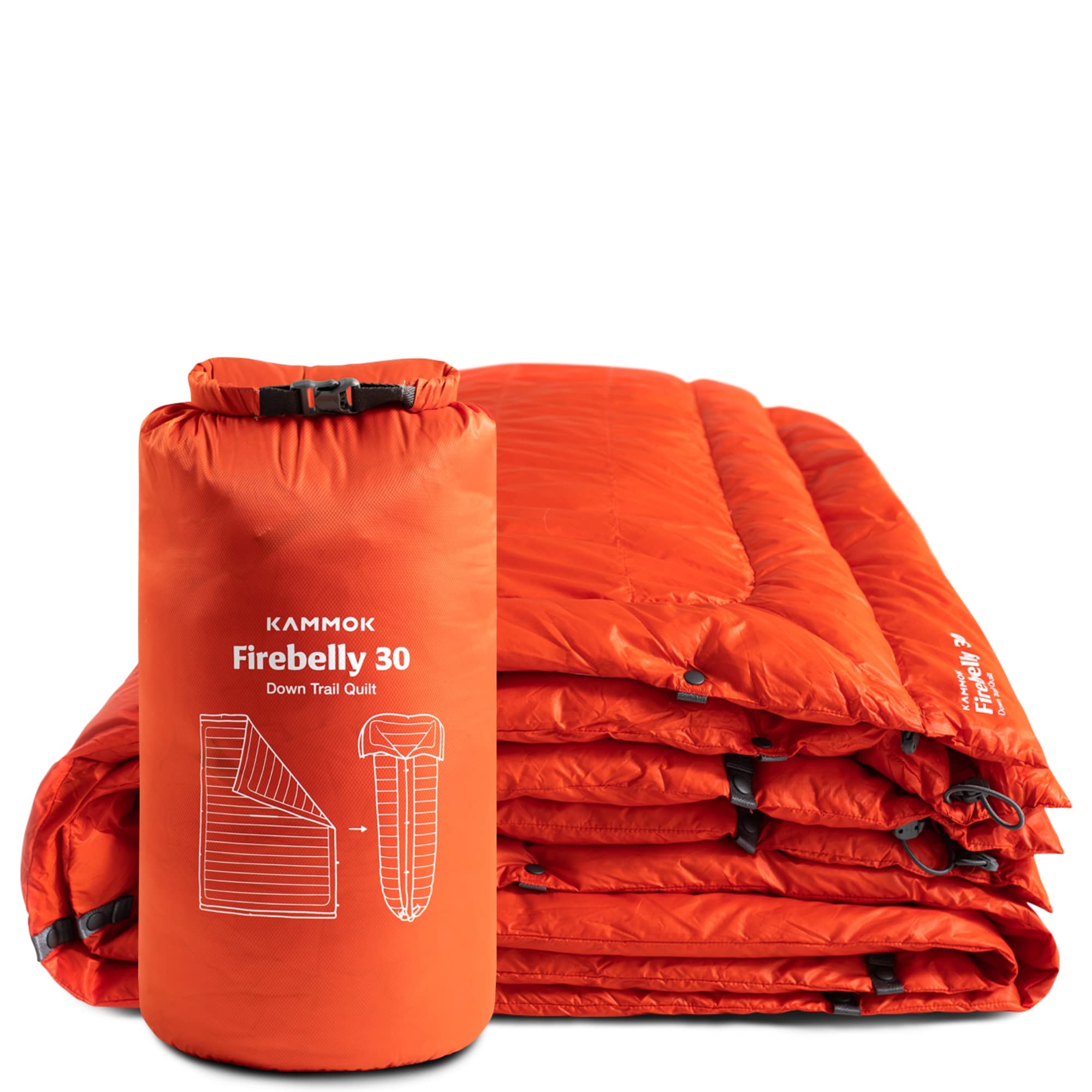 Amazon.com: KAMMOK Firebelly 30°F - Down Trail Quilt, Water