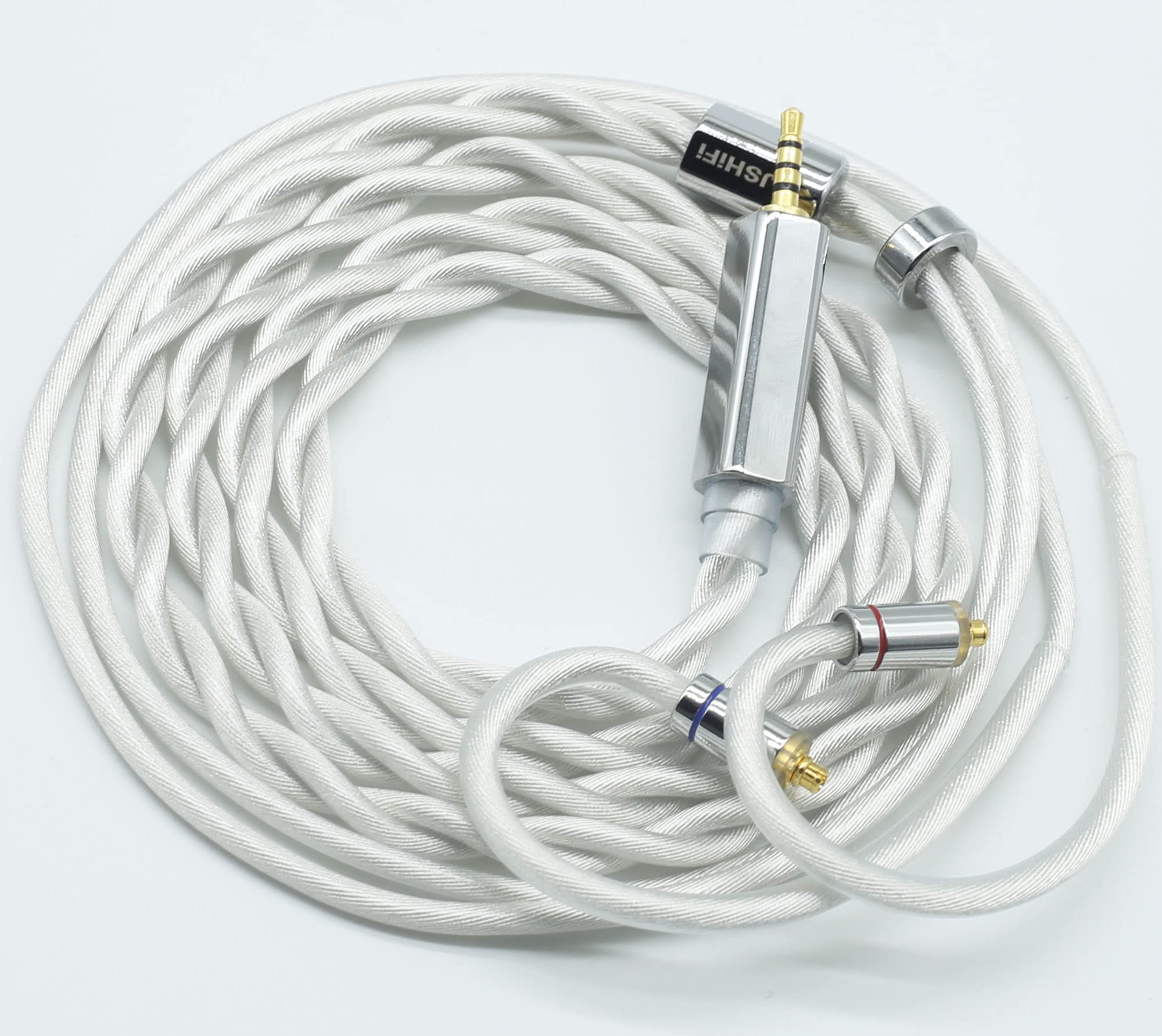 Amazon | 【JSHiFi-銀月】MMCX2.5mmリケーブル2芯同軸2.5mmケーブル銀