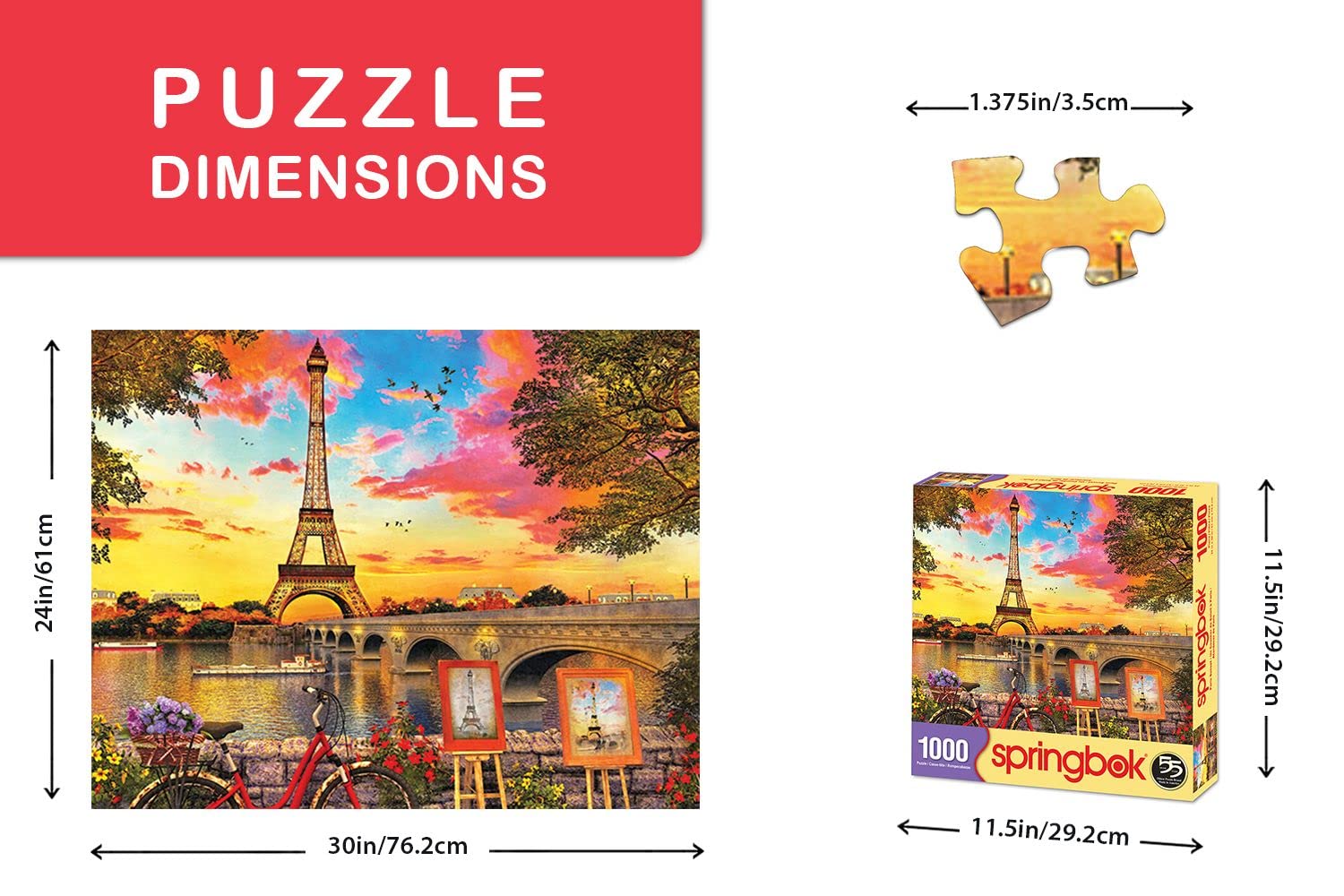 Amazon.co.jp: Springbok Puzzles - パリのサンセット - 1000ピース