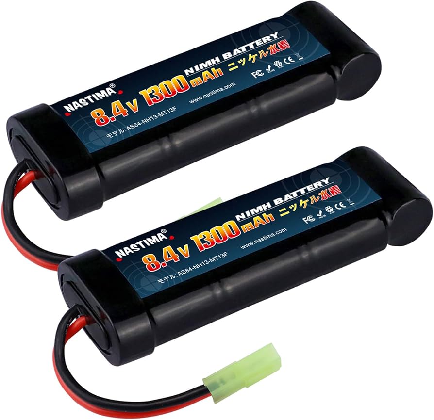 Amazon | NASTIMA 電動ガン バッテリー 8.4V 1300mAh エアガン