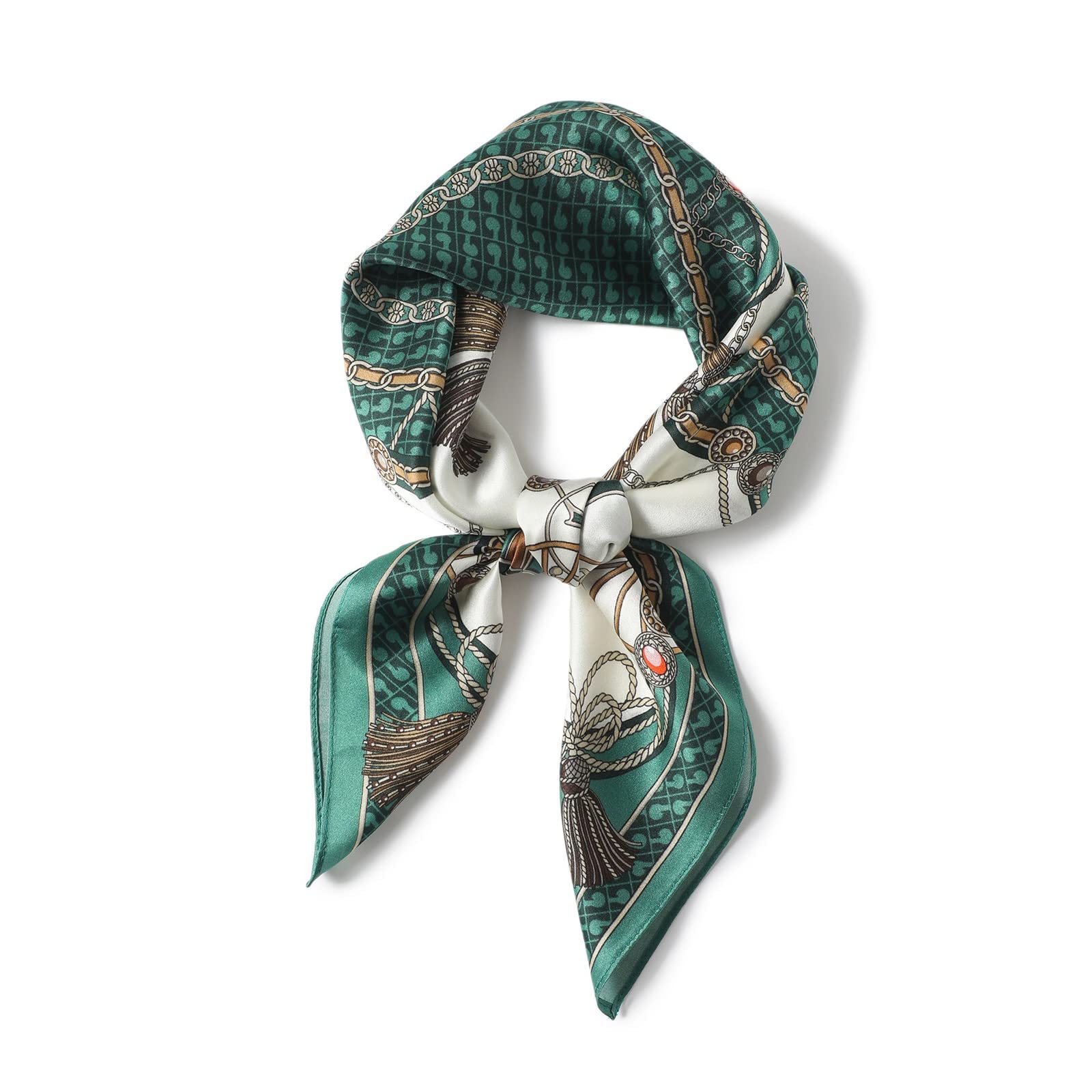 Amazon.co.jp: レディース スカーフ グリーンシルクスカーフ女性の