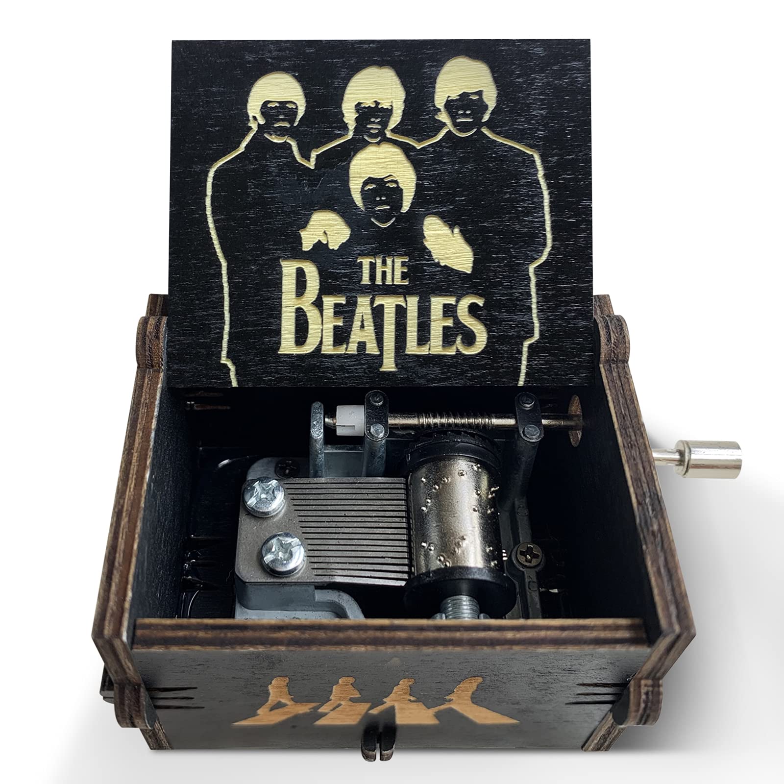Amazon.co.jp: veratwo The Beatles Gifts-手回し彫刻ヴィンテージ木製