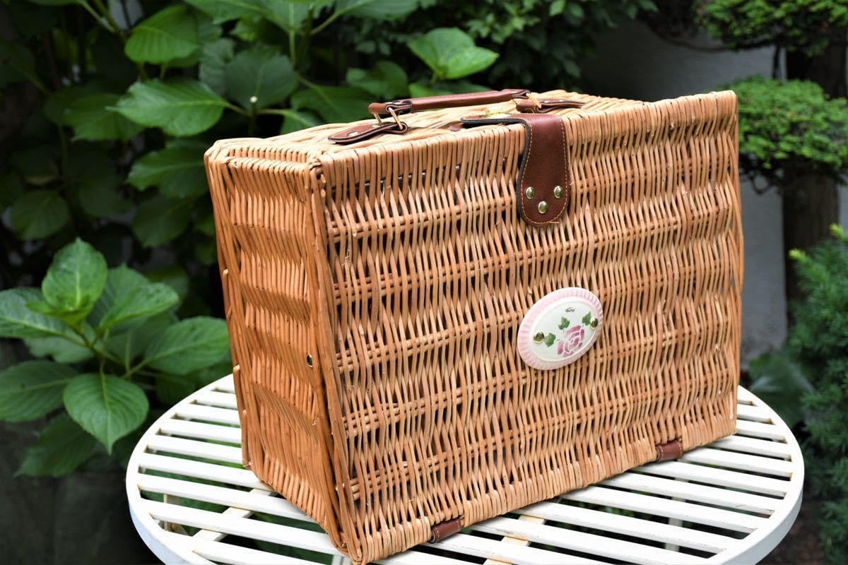 Amazon.co.jp: マニー ローズ ピクニックバスケット 収納バスケット