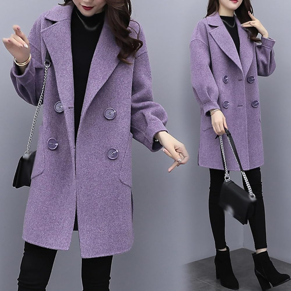 Amazon | [YJSO] 紫色 コート アウター ロングコート モッズコート