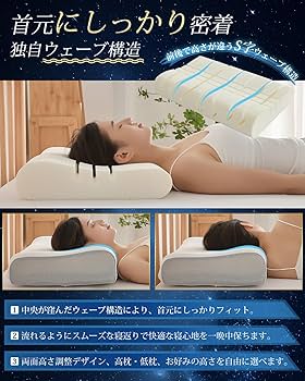 Amazon｜fuwawa 枕 首が痛くならない 低反発 高め 低め まくら【特許