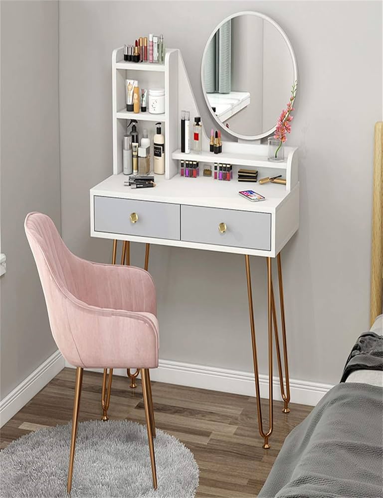 Amazon｜ドレッサー 姫系ミニドレッサーサイドテーブル 2 引/3