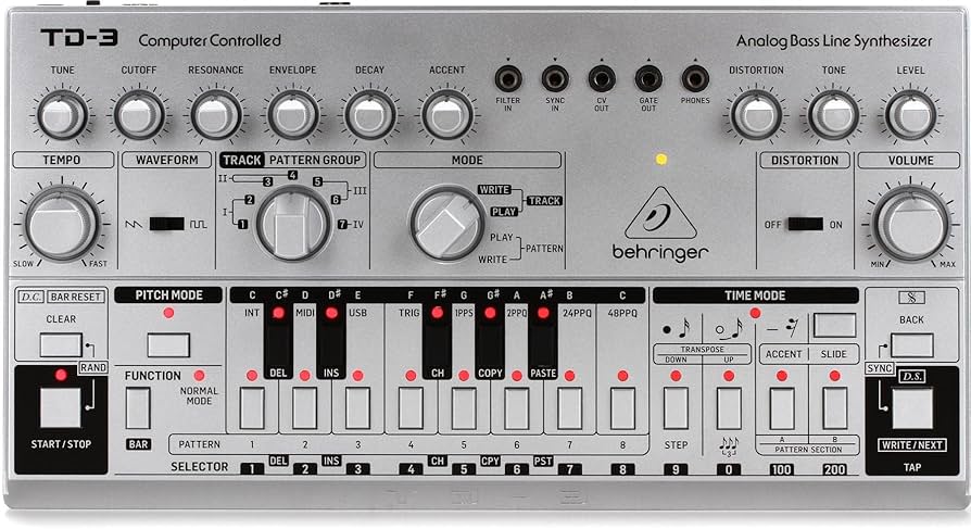 Amazon.com: Behringer TD-3-SR Analog Bass Line Synthesizer with