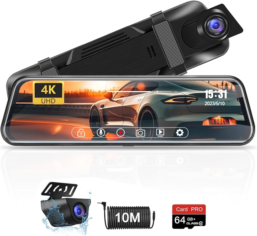 Amazon.co.jp: 【2024年新登場4K】ドライブレコーダー ミラー型 10