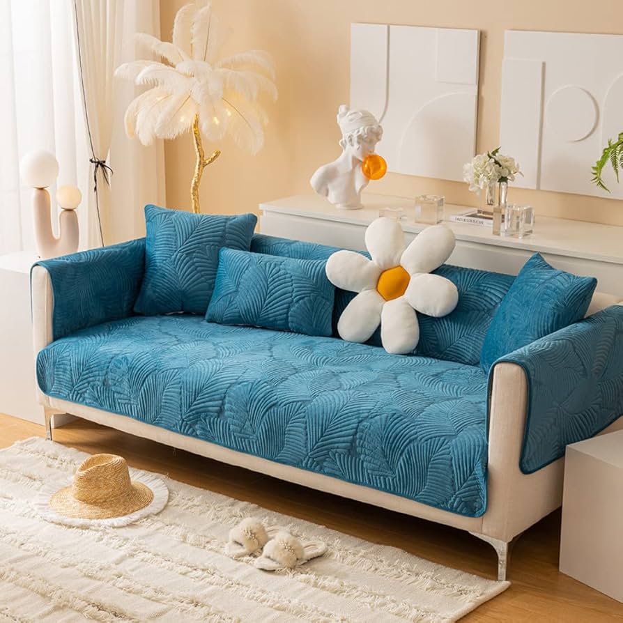 越後片貝紺仁藍染 炬燵カバー ソファカバー ベッドカバー オーガニック