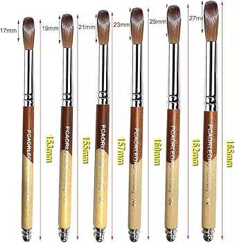 Amazon.co.jp: PCUORLEORS アクリルネイルブラシ コリンスキー 100