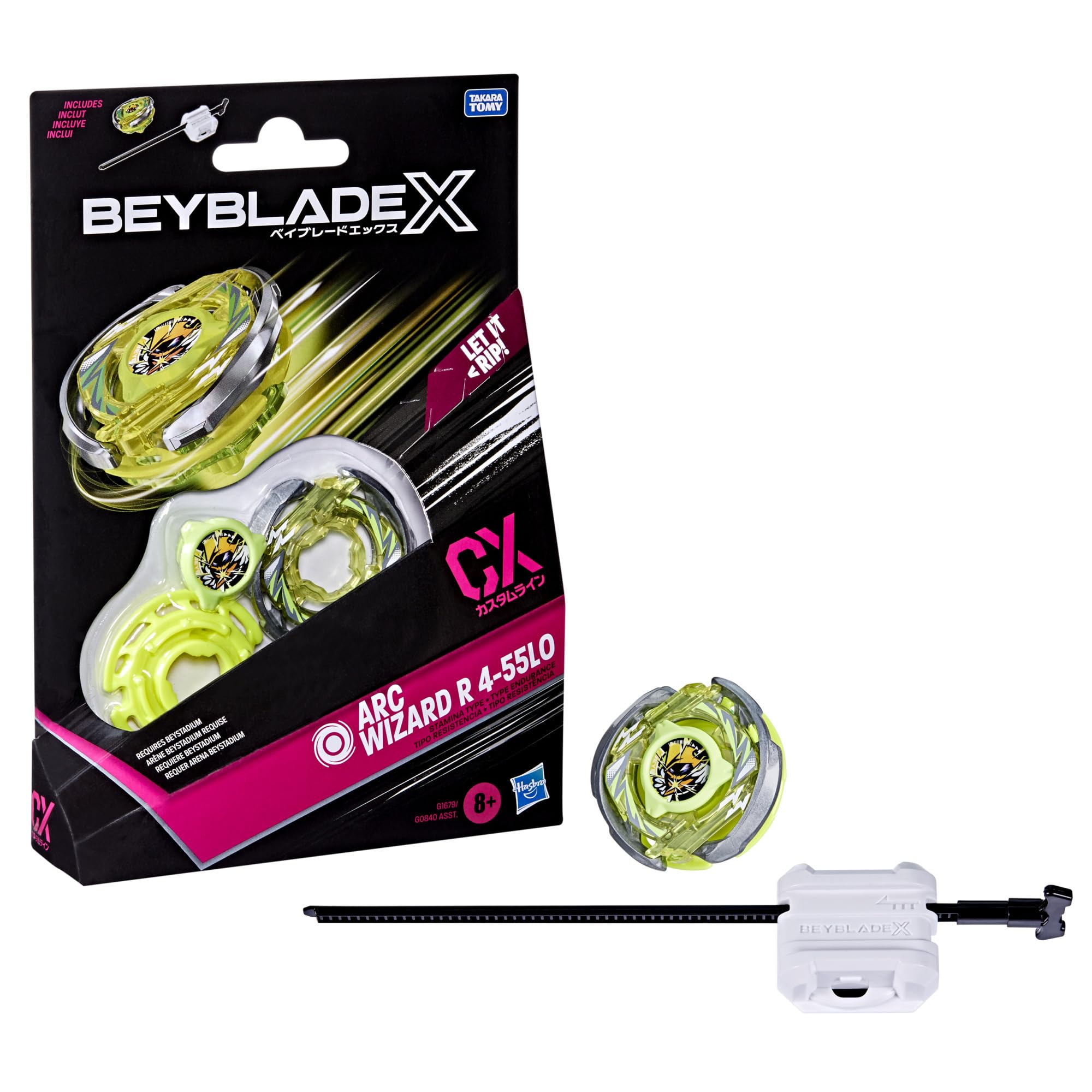 Amazon.com: Bey Blade X Arc Wizard R 4-55LO CX Starter Pack Set