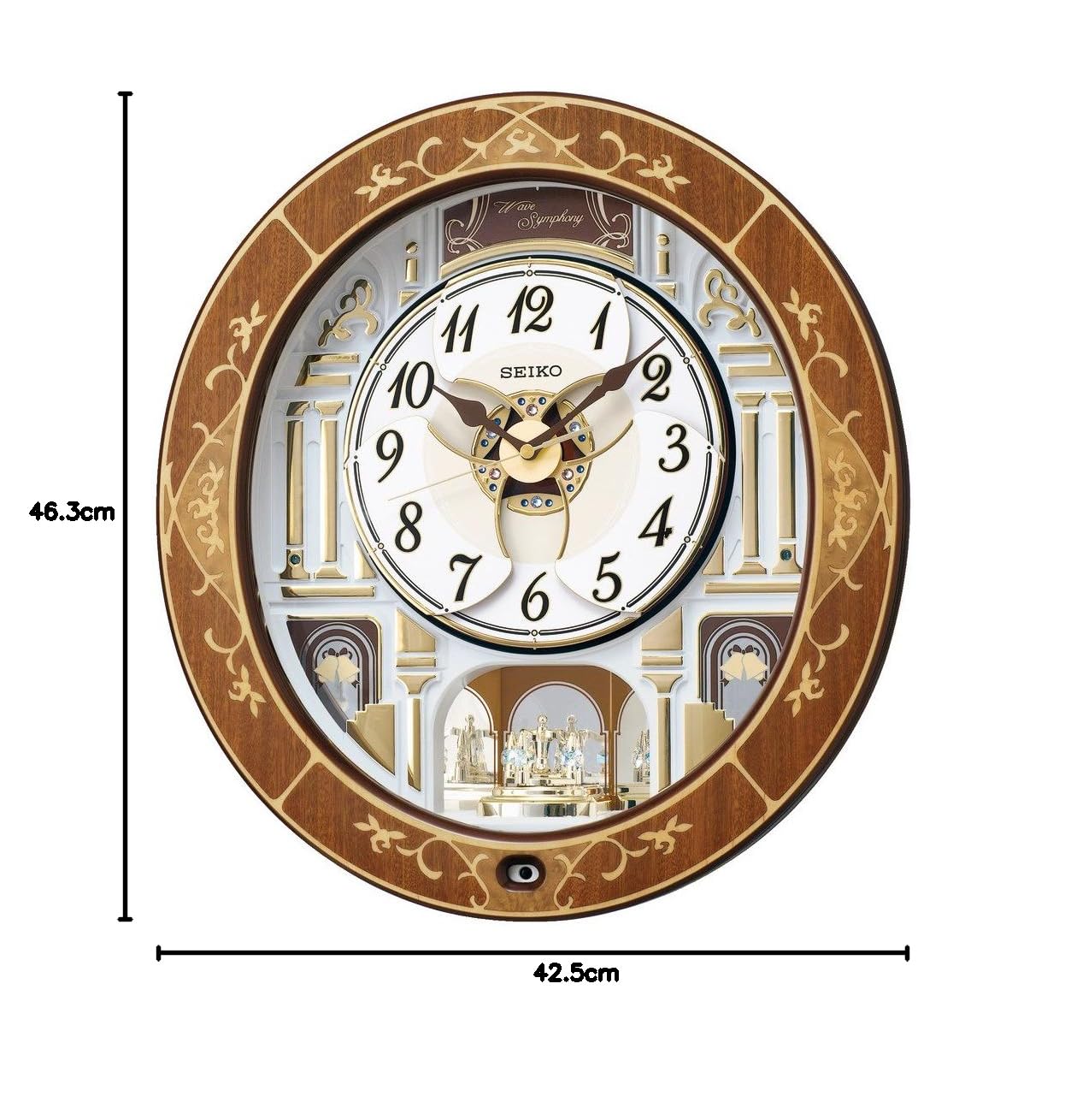 Amazon.co.jp: セイコークロック 置き時計・掛け時計 天然色木地 46.3
