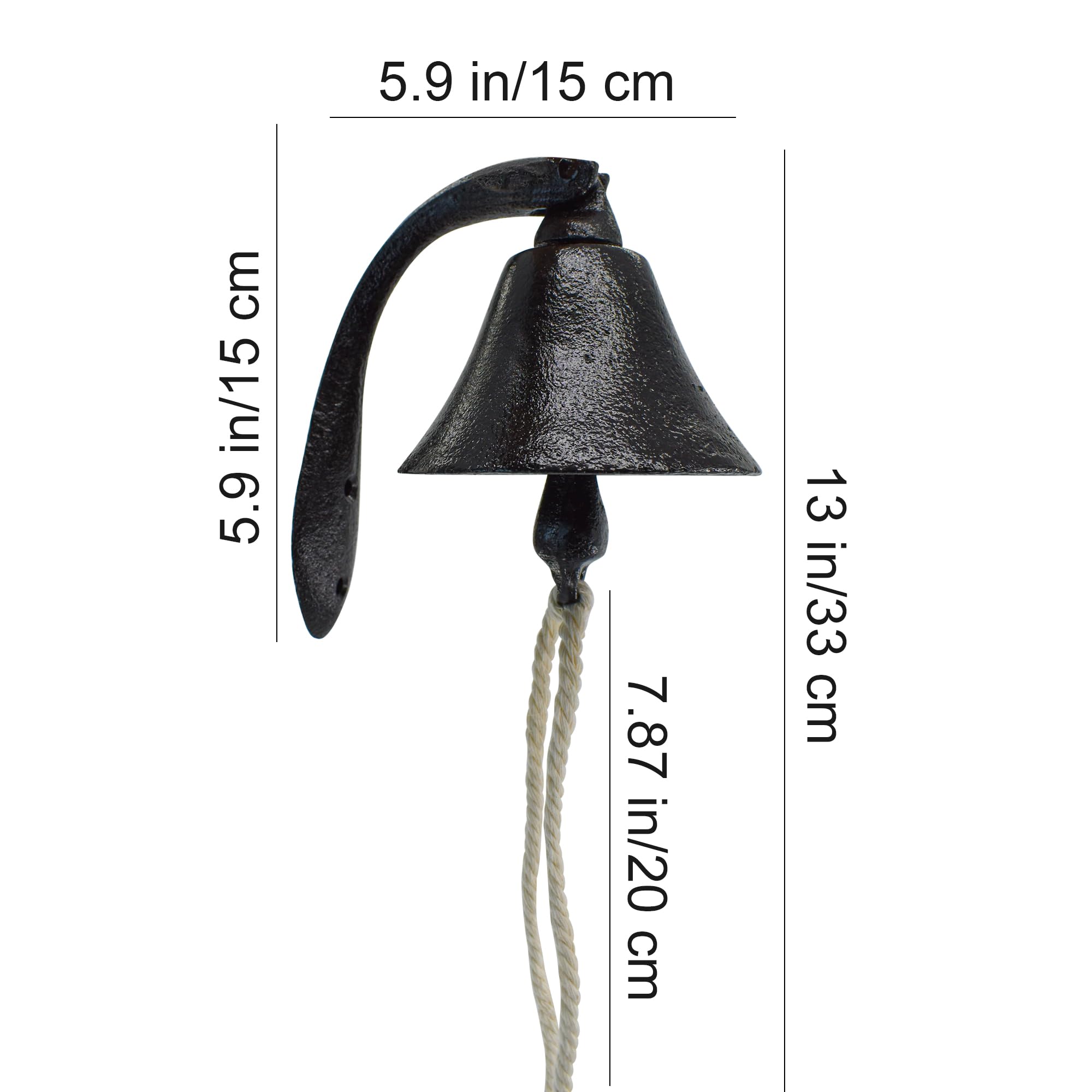 Amazon.co.jp: MrMrKura ドアベル 壁掛け鈴 玄関 店舗用 鋳鉄製 鈴