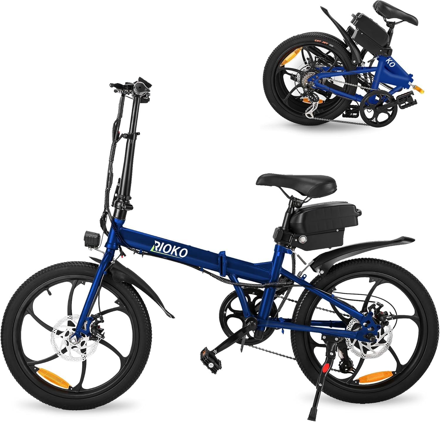 Amazon | RIOKO電動アシスト自転車 折りたたみ トルクセンサー搭載