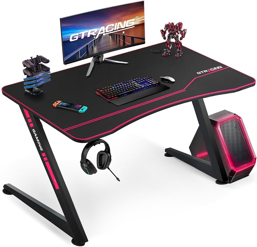 Amazon.co.jp: GTRACING ゲーミングデスク ゲームテーブル モニター