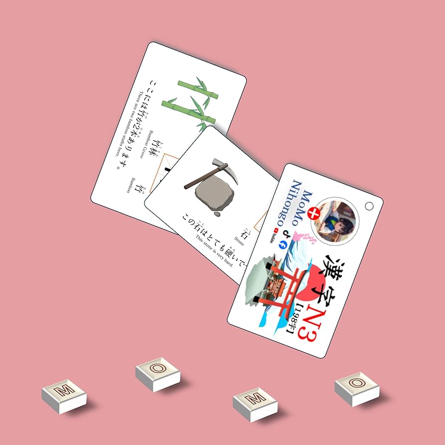 Amazon.co.jp: MoMo Nihongo N3 - JLPT N3 Kanji Flashcards Tes
