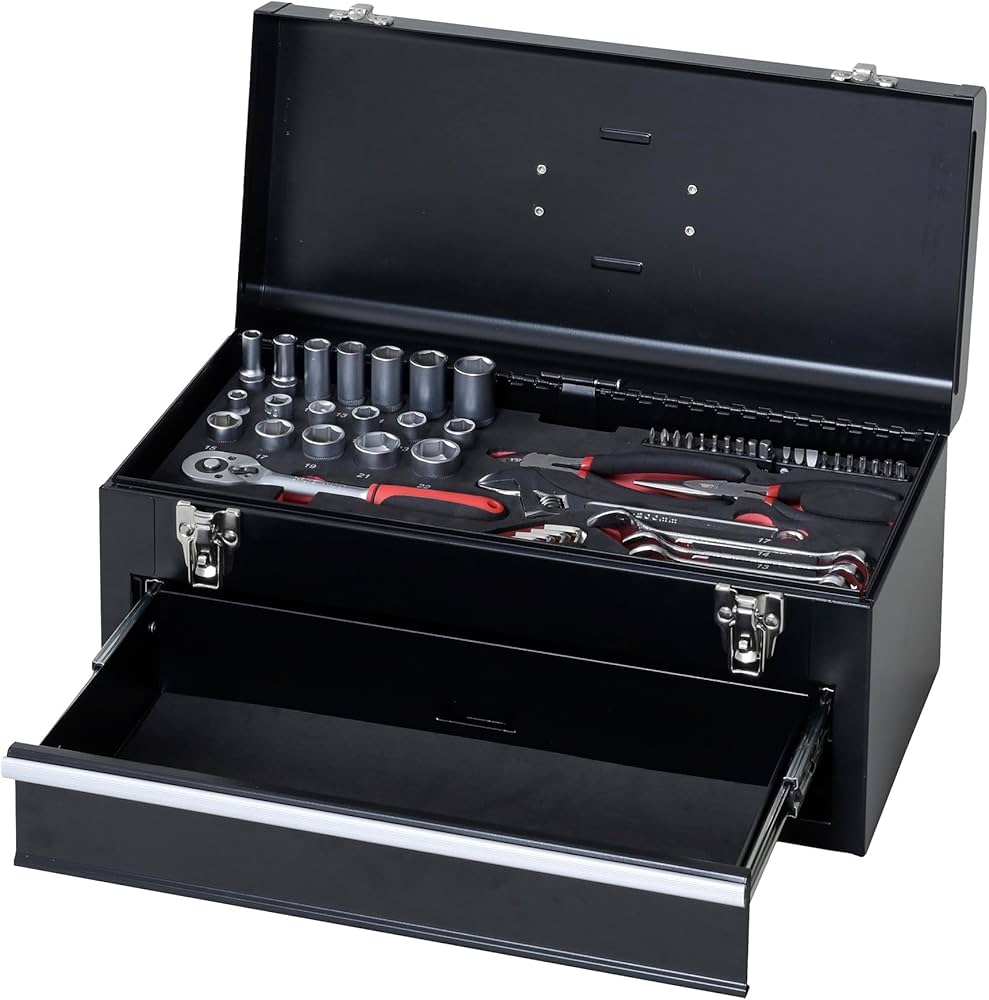 Amazon | 山善(YAMAZEN) 工具セット 工具ケース 58点セット 家庭用