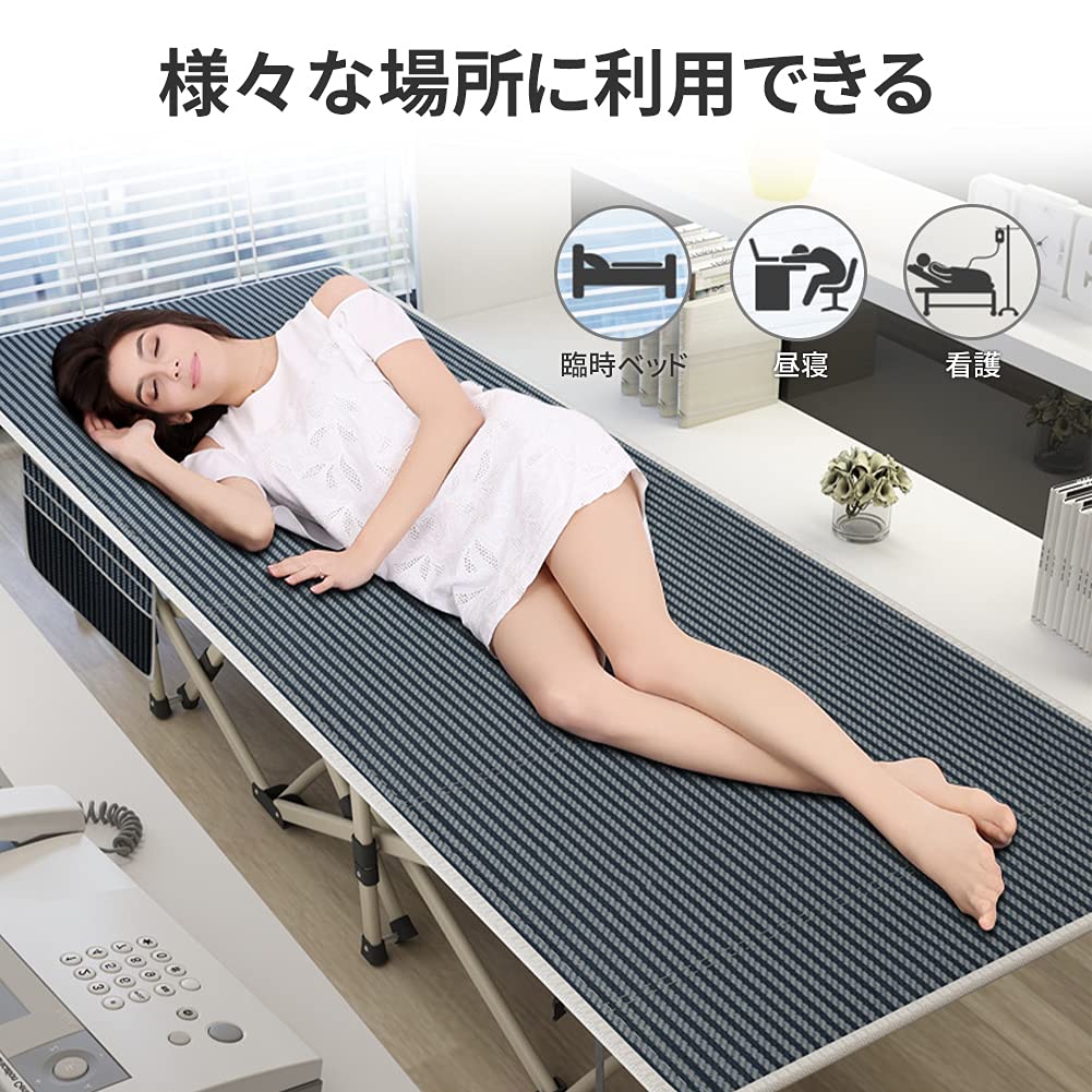 Amazon.co.jp: 折りたたみベッド シングル マットレス付き 簡易ベッド